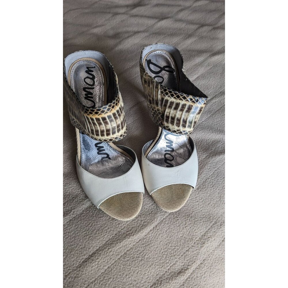 Sam Edelman Scottie Booties Mule sz 6.5 Snakeskin